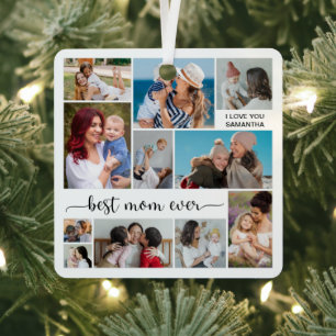 11 FotoCollage Beste Mama je Ornament Aus Metall