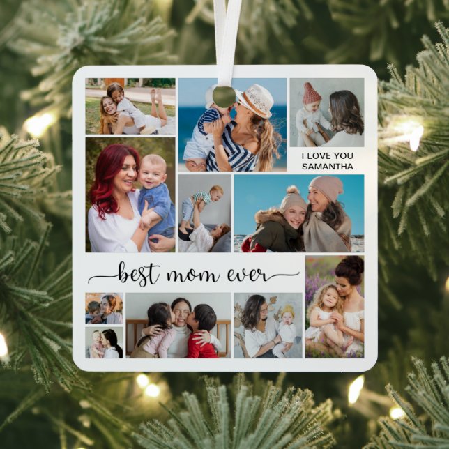 11 FotoCollage Beste Mama je Ornament Aus Metall (InSitu)