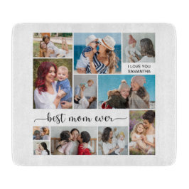 11 FotoCollage Beste Mama je Schneidebrett