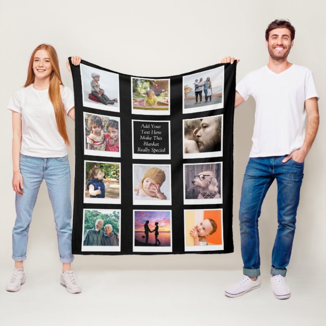 11 FotoCollage Personalisiert Fleecedecke (Beispiel)