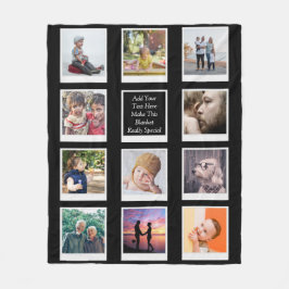 11 FotoCollage Personalisiert Fleecedecke