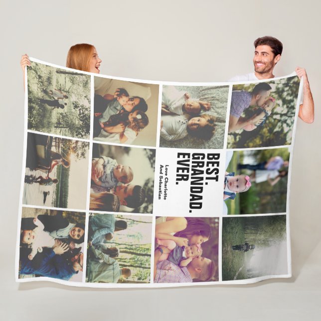 11 Fotos Collage personalisiert Fleecedecke (Beispiel)