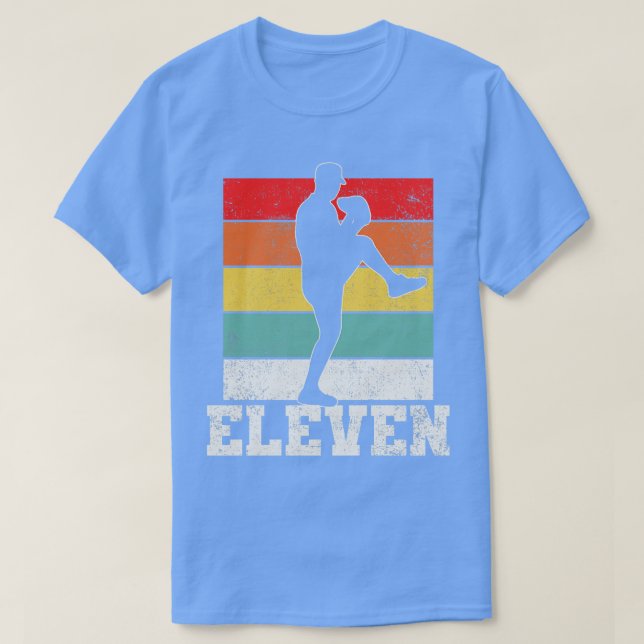 11. Geburtstag Baseball Pitcher T-Shirt (Design vorne)