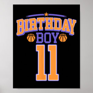 11. Geburtstag Boy Bysketbyll Lover 11 Jahre Altes Poster