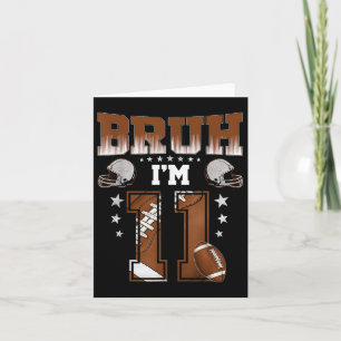11. Geburtstag Boy Football Player Bruh Im 11 Jahr Karte
