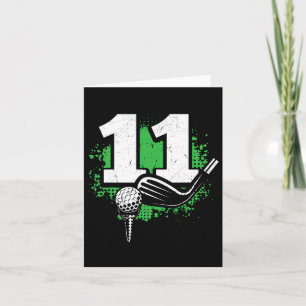 11. Geburtstag Boy Golf Player Golf 11 Jahre alt Karte
