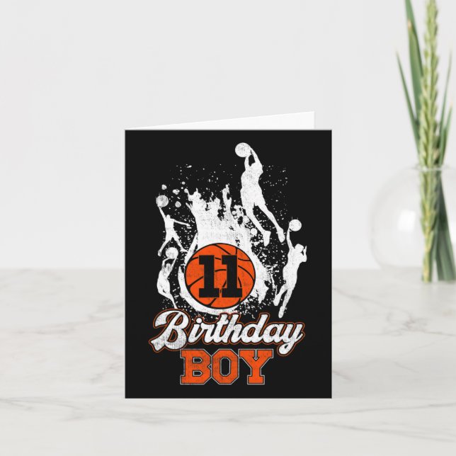 11. Geburtstag Bysketbyll Thema Geburtstag Junge 1 Karte (Vorderseite)