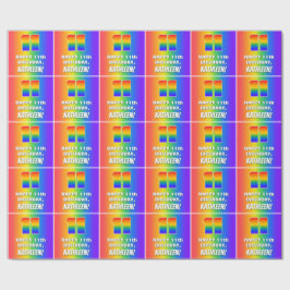 11. Geburtstag: Farbiges, lustiges Regenbogenmuste Geschenkpapier
