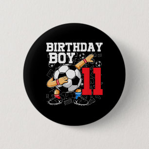 11. Geburtstag für Jungen Fußball 11 Jahre alt Button