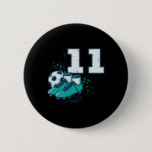 11. Geburtstag Fußball Byll Schuhe Footbyll 11 Jah Button