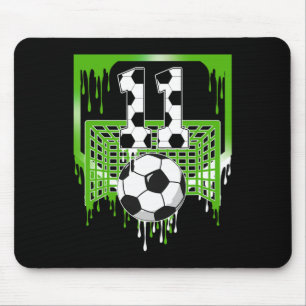 11. Geburtstag Fußball Eis Drip 11 Jahre alte Pa Mousepad