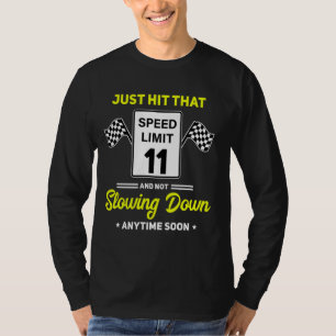 11. Geburtstag Geschwindigkeitsbegrenzung Zeichen T-Shirt