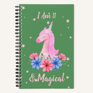 11. Geburtstag Ich bin 11 & Magisches Einhorn Noti Notizbuch
