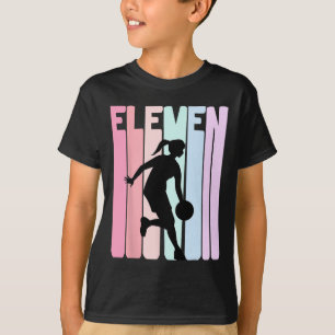 11. Geburtstag Retro Basketball Spieler 11 Jahre a T-Shirt