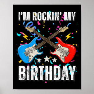 11. Geburtstag Rock-Musik Geburtstagsjunge Musiker Poster