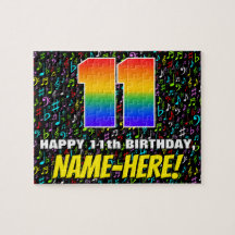 11. Geburtstag — Spaß, farbenfrohe Musiksymbole & 