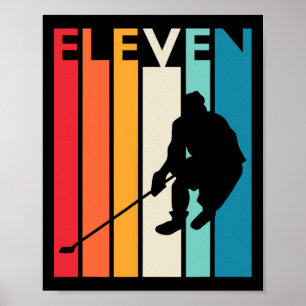 11. Geburtstagsgeschenk Elf Vintag Hockey 11 Jahr  Poster
