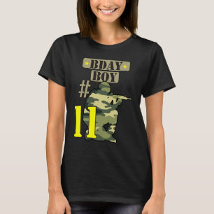 11. Geburtstagsjunge Camouflage Elf Jahre alt Camo T-Shirt