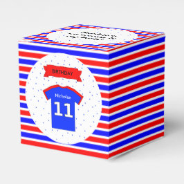 11. Geburtstagsparty individuelle Name rot blau Geschenkschachtel