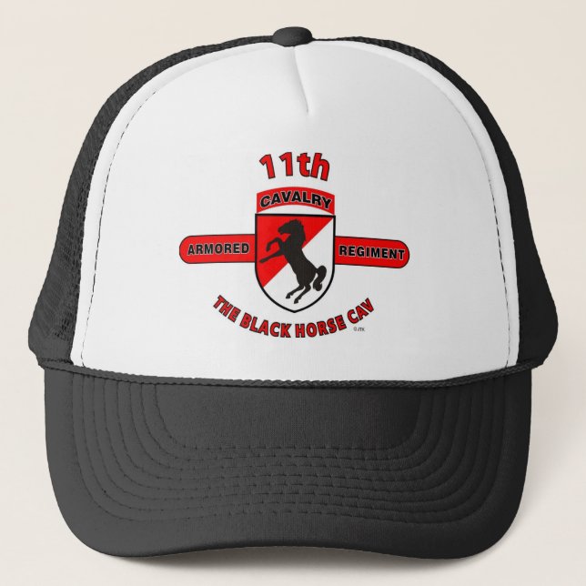 11. GEPANZERTE KAVALLERIE-REGIMENT "SCHWARZ-PFERD TRUCKERKAPPE (Vorderseite)