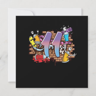 11 Graffiti Spray-Malereien Einladung