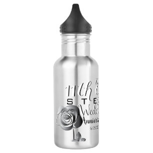 11. Hochzeitsfest aus Stahl Edelstahlmatte Edelstahlflasche
