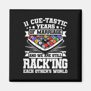 11. Hochzeitsplatz Billard 11 Jahre Magnet