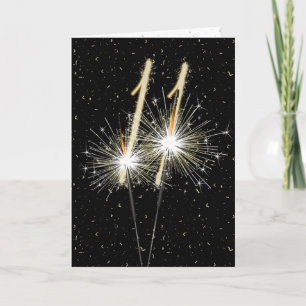 11. Hochzeitstag Sparkler Karte