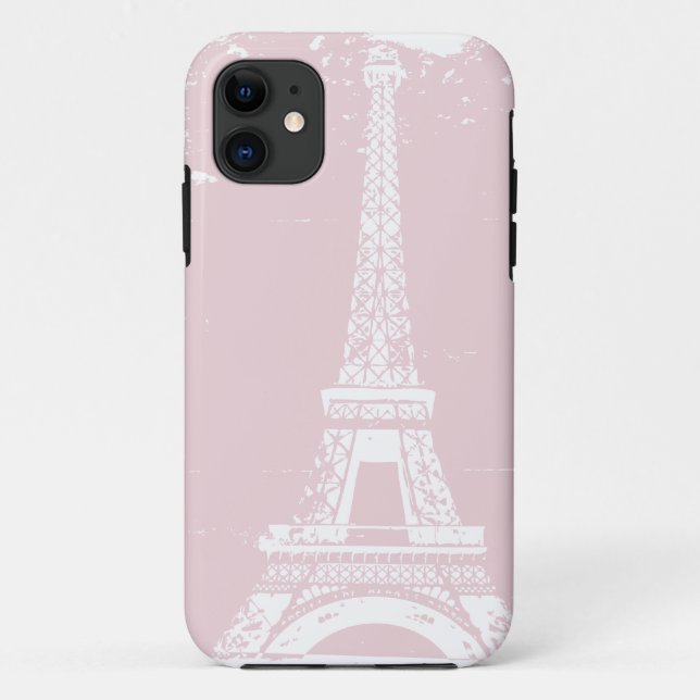 11 Iphone Tour Eiffel rose 5 Coque (Dos)