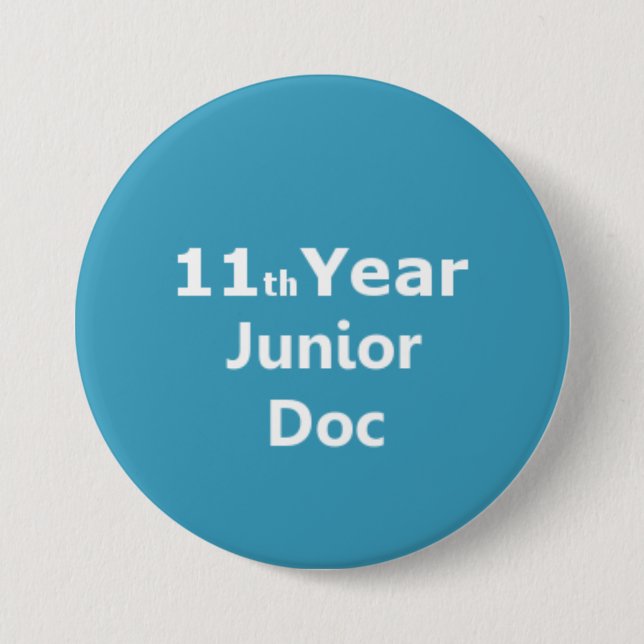 11. Jahr-Juniordoktor-Abzeichen Button (Vorderseite)