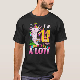 11 Jahre alt Axolotl 11. Geburtstagsparty Boys Gir T-Shirt