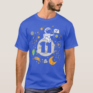 11 Jahre alt Geburtstag Junge Astronaut Space 11. T-Shirt