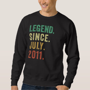 11 Jahre alte Legende seit Juli 2011 Vintag 11. B Sweatshirt