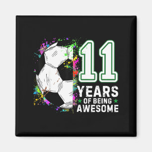 11 Jahre Awesome Fußball-Geburtstag 11. Magnet