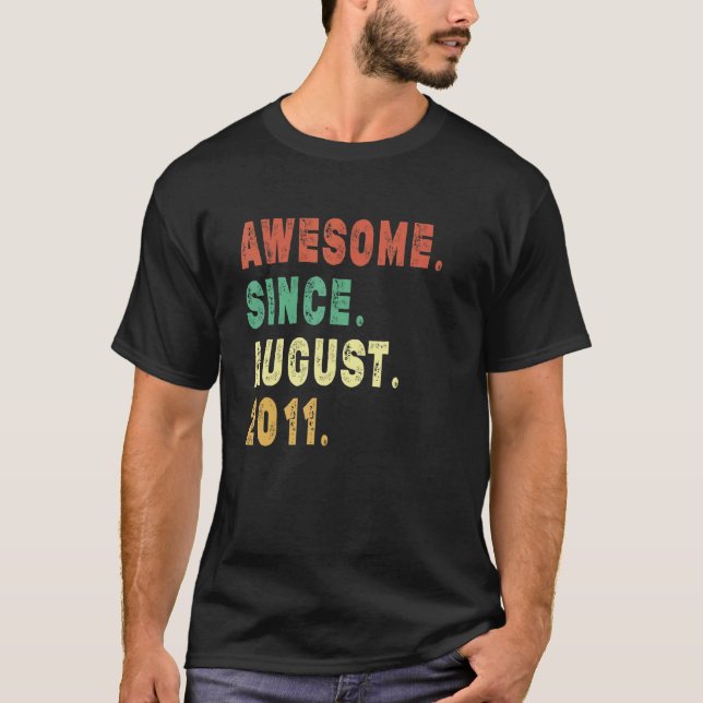 11 Jahre Phantastisch seit August 2011 11. Geburts T-Shirt (Vorderseite)