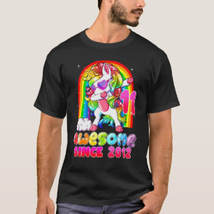 11-jährige Girls Teens Dabbing Einhorn 11. Bir T-Shirt