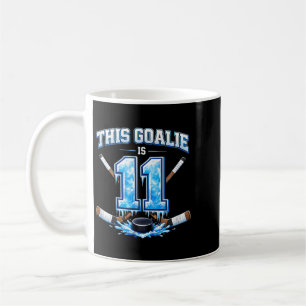 11-jähriger Geburtstag Eishockey Torwart Kaffeetasse