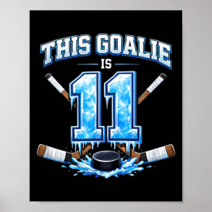 11-jähriger Geburtstag Eishockey Torwart Poster