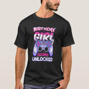 11-jähriger Girl Gamer Level entspannt 11. Geburts T-Shirt