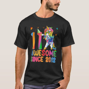 11-jähriges Einhorn Flossing 11. Geburtstag Mädche T-Shirt