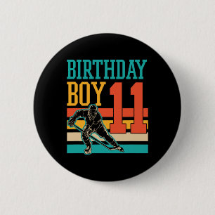 11-jähriges Eishockey unter dem Motto 11. Geburtst Button