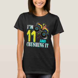 11-jähriges Mädchen 11. Geburtstag Monster Truck B T-Shirt