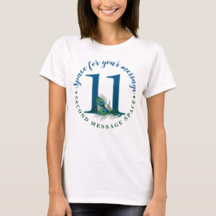 11. Jubiläum Pfauenfedern T-Shirt
