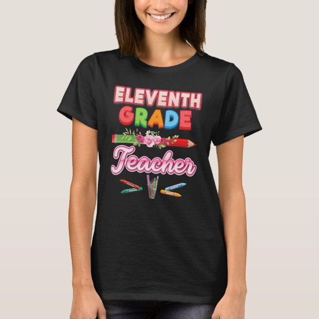 11. Klasse Lehrer Elfte Stuhlgang Blume B T-Shirt (Vorderseite)