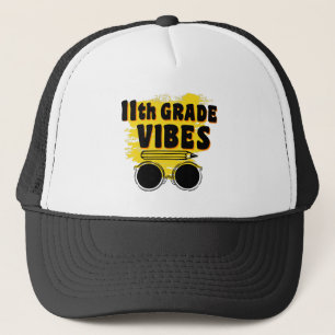 11. Klasse Vibes-Shirt Zurück zur Schule Erster Ta Truckerkappe