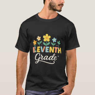 11. Klasse Wildblumen-Blumenstrauß Zurück zur Schu T-Shirt