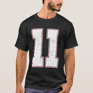 #11 Kontur Nr. 11 Fan Sports Team Blac T-Shirt