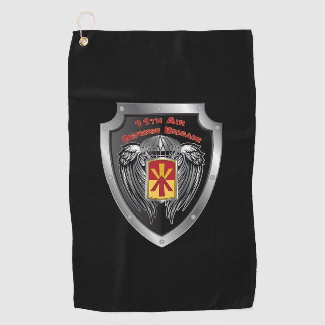 11. Luftverteidigungsbrigade, kundenspezifisch Sch Golfhandtuch (Vorderseite)