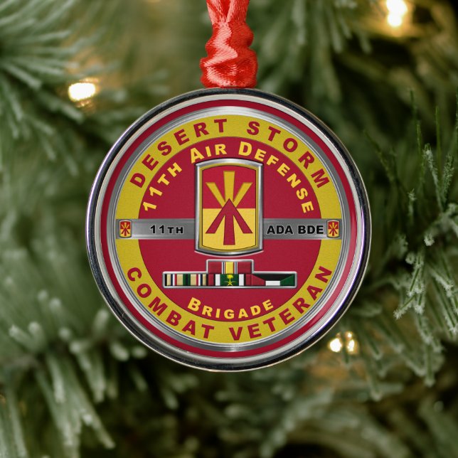 11. Luftverteidigungsbrigade Wüste Sturm Veteran Ornament Aus Metall (Baum)