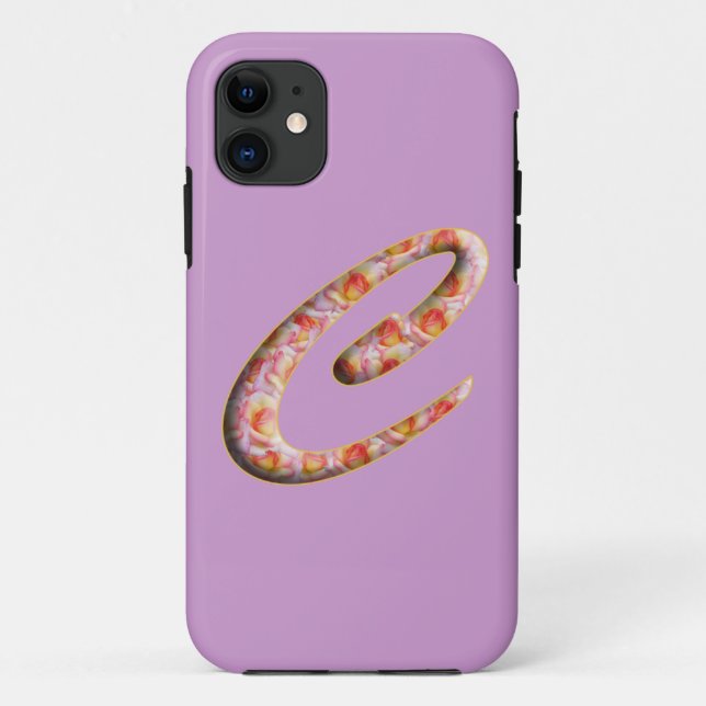 11 Monogramme C en Motif Rose Iphone 5 Coque (Dos)